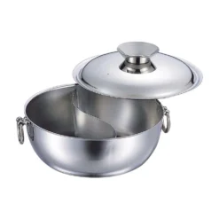 Wadasuke Stainless Steel Induction Shabu Shabu Hot Pot With Divider