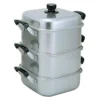 AKAO Aluminium Three-Tier Square Steamer