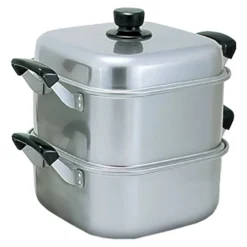 AKAO Aluminium Two-Tier Square Steamer