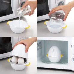 Akebono Microwave Egg Boiler (3 Eggs) -Kitchenware Sales Shop AkebonoMicrowaveEggBoiler 3Eggs 3