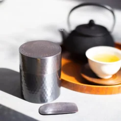 Asahi Copper Loose Tea Leaf Canister Chazutsu Tea Caddy With Caddy Spoon (Gift-Boxed) -Kitchenware Sales Shop AsahiCopperLooseTeaLeafCanisterChazutsuTeaCaddywithCaddySpoon Gift Boxed 3