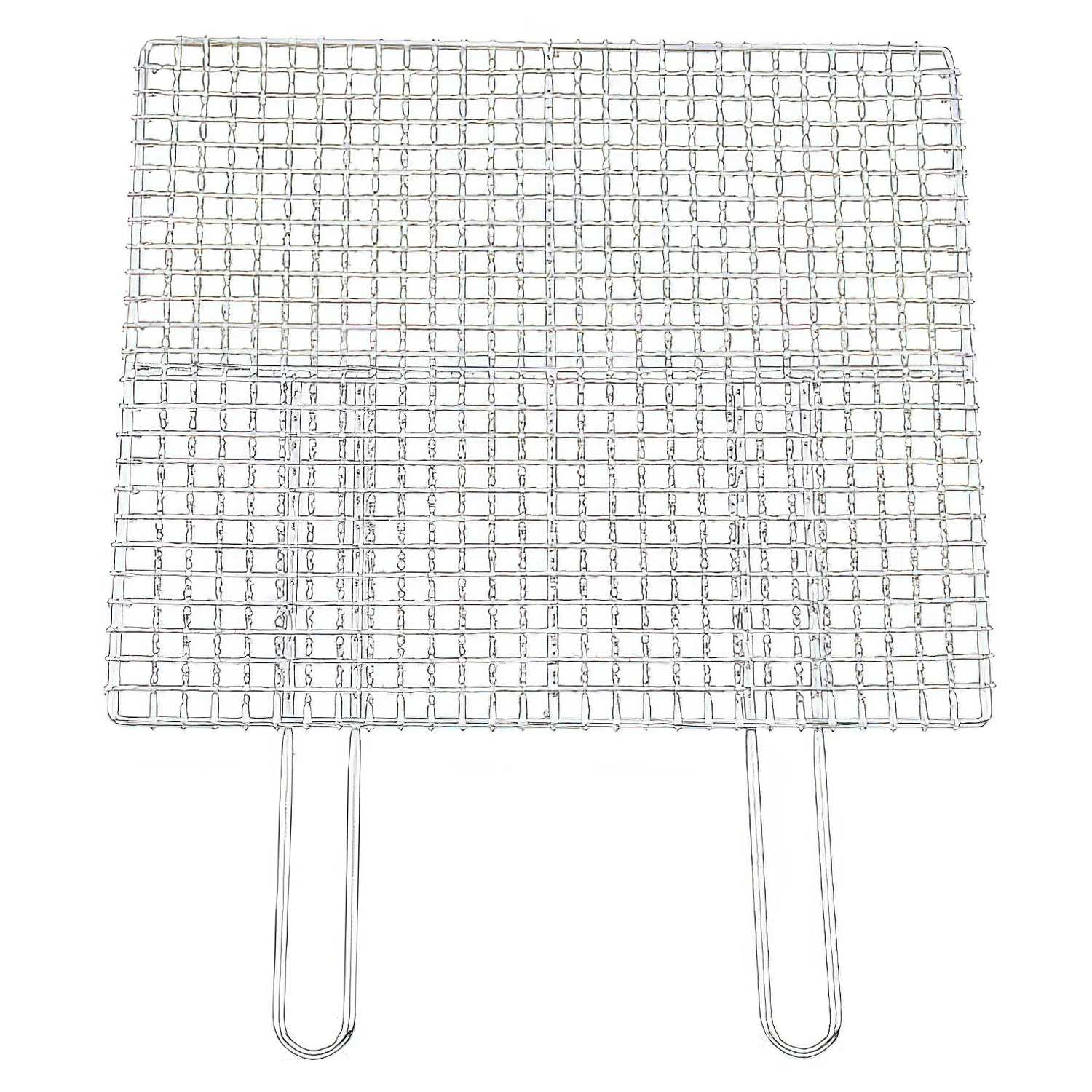 EBM Stainless Steel Chrome Plated Barbecue Grill Mesh Double Handle 1 EBM Stainless Steel Chrome Plated Barbecue Grill Mesh Double Handle