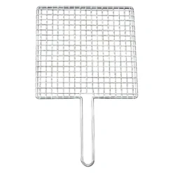 EBM Stainless Steel Chrome Plated Barbecue Grill Mesh Single Handle