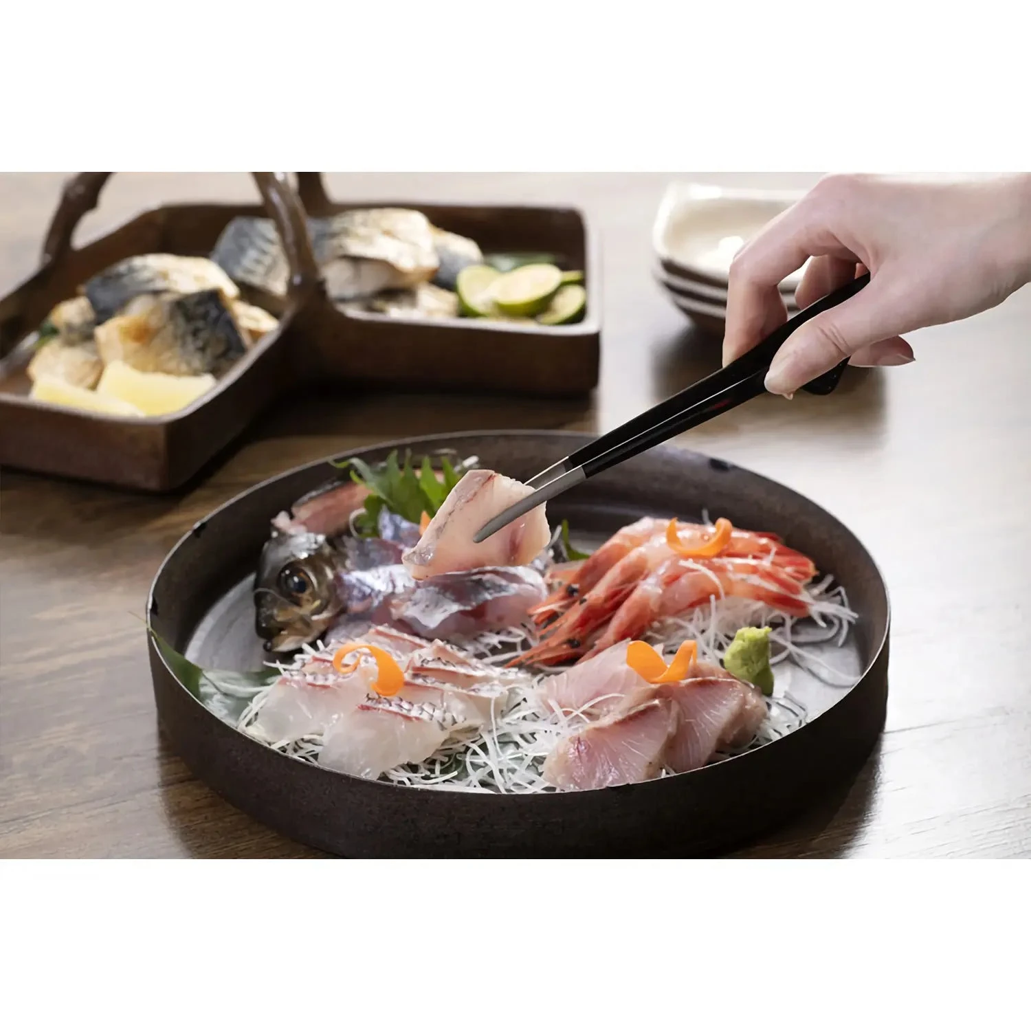 EBM Stainless Steel Clever Chopstick Tongs 6 EBM Stainless Steel Clever Chopstick Tongs - Image 6