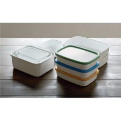 FUJIHORO Konte Enamel Shallow Food Container -Kitchenware Sales Shop FUJIHOROKonteEnamelShallowFoodContainerKE S AB 16