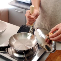 Fujinos 3-Ply Stainless Steel Induction Oyakodon Pan With Lid HSDD-160 -Kitchenware Sales Shop Fujinos3 PlyStainlessSteelInductionOyakodonPanwithLidHSDD 160 2