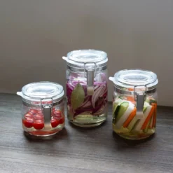 Ishizuka Glass Soda Glass Antibacterial Sealed Storage Jar 9 Ishizuka Glass Soda Glass Antibacterial Sealed Storage Jar -Kitchenware Sales Shop IshizukaGlassSodaGlassAntibacterialSealedStorageJarM 6687 4