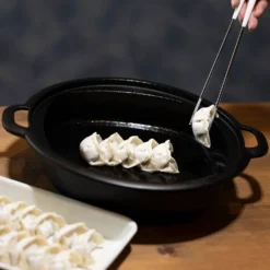 Iwachu Nambu Cast Iron Sukiyaki & Gyoza Pan With Wooden Lid 16 Iwachu Nambu Cast Iron Sukiyaki & Gyoza Pan With Wooden Lid -Kitchenware Sales Shop IwachuNambuCastIronSukiyaki GyozaPanwithWoodenLid 8