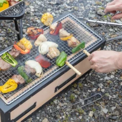 Kaginushi Charcoal Konro Grill With Mesh Net - Medium 11 Kaginushi Charcoal Konro Grill With Mesh Net - Medium -Kitchenware Sales Shop KaginushiCharcoalKonroGrillwithMeshNet Medium 6