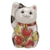 Kutani Ware Porcelain Maneki Neko Figurine Iroe 3.5-Go