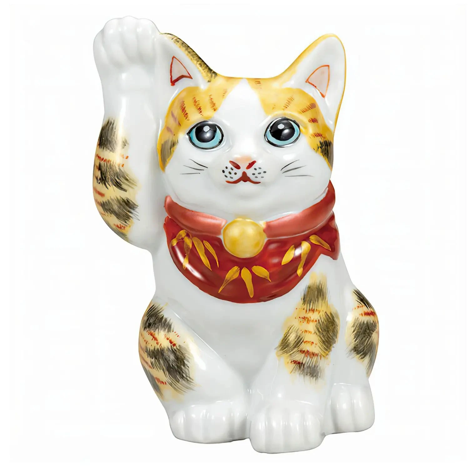 Kutani Ware Porcelain Maneki Neko Figurine Kinsai Calico 4-Go 1 Kutani Ware Porcelain Maneki Neko Figurine Kinsai Calico 4-Go