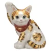 Kutani Ware Porcelain Maneki Neko Figurine Kinsai Calico 5.5-Go