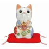 Kutani Ware Porcelain Praying Cat Figurine White 6-Go