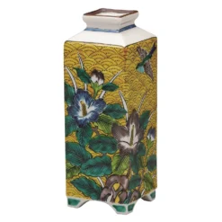 Kutani Ware Porcelain Single-flower Vase Hibiscus