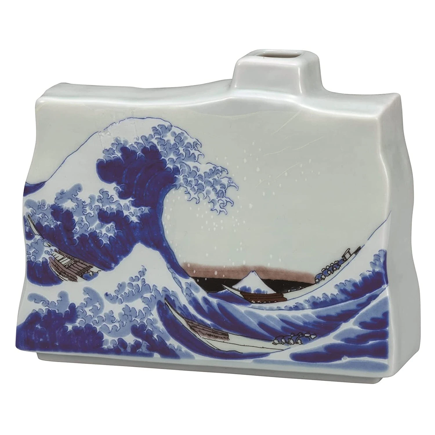 Kutani Ware Porcelain Single-flower Vase Kanagawaoki Namiura 1 Kutani Ware Porcelain Single-flower Vase Kanagawaoki Namiura