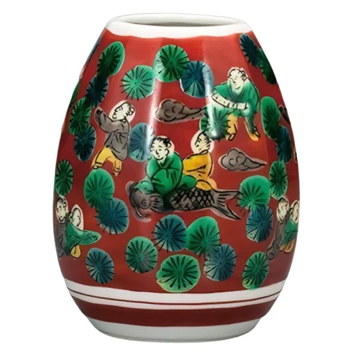 Kutani Ware Porcelain Single-flower Vase Mokubei -Kitchenware Sales Shop KutaniWarePorcelainSingle flowerVaseMokubeiAP6 1011