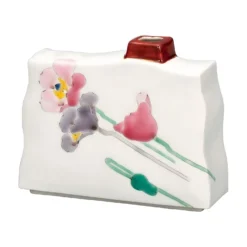 Kutani Ware Porcelain Single-flower Vase Poppy