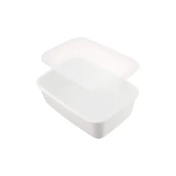Noda Horo White Series Enamel Rectangle Deep Food Containers With Lid -Kitchenware Sales Shop NodaHoroWhiteSeriesEnamelRectangleDeepFoodContainerswithLid 5