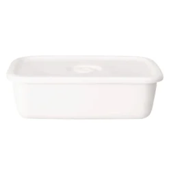 Noda Horo White Series Enamel Rectangle Deep Food Containers With Sealed Lid -Kitchenware Sales Shop NodaHoroWhiteSeriesEnamelRectangleDeepFoodContainerswithSealedLid 3