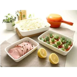 Noda Horo White Series Enamel Rectangle Deep Food Containers With Sealed Lid -Kitchenware Sales Shop NodaHoroWhiteSeriesEnamelRectangleDeepFoodContainerswithSealedLid 4