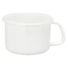 Noda Horo White Series Enamel Round Food Containers With Handle And Lid