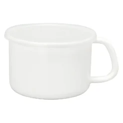 Noda Horo White Series Enamel Round Food Containers With Handle And Lid