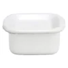 Noda Horo White Series Enamel Square Food Containers With Enamel Lid