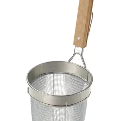 Three Snow Stainless Steel Ramen Tebo Noodle Strainer Extra Rim With Wooden Handle -Kitchenware Sales Shop Shin EtsuRamenTeboNoodleStrainerExtraRim 2