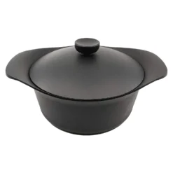 Sori Yanagi Cast Iron Induction Deep Casserole 22cm With Lid & Fork
