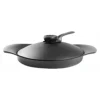 Sori Yanagi Cast Iron Induction Grill Pan 22cm With Lid & Fork