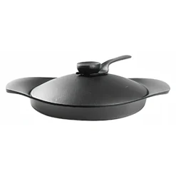 Sori Yanagi Cast Iron Induction Grill Pan 22cm With Lid & Fork