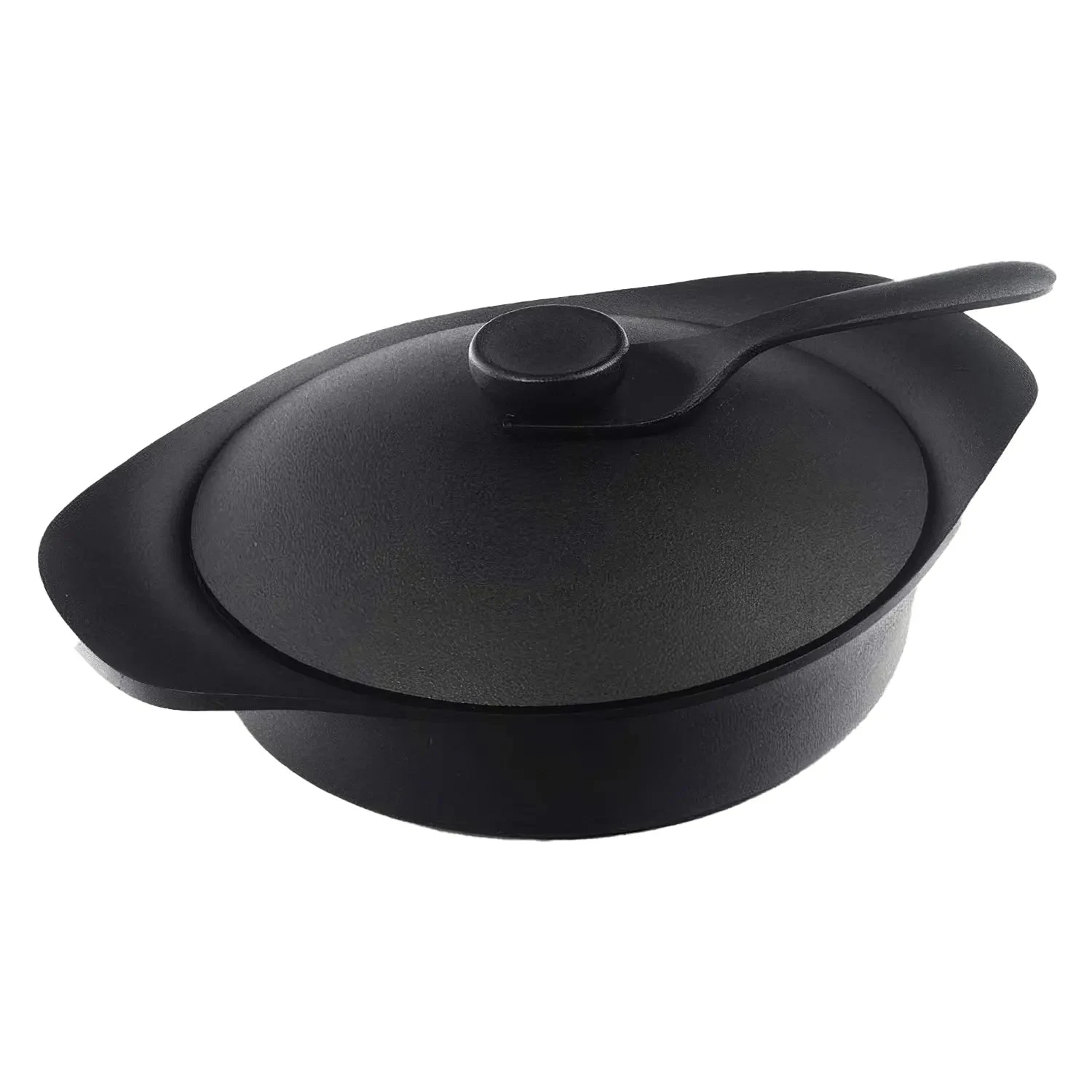 Sori Yanagi Cast Iron Induction Shallow Casserole 22cm With Lid & Fork 2 Sori Yanagi Cast Iron Induction Shallow Casserole 22cm With Lid & Fork - Image 2