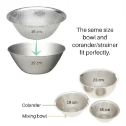 Sori Yanagi Stainless Steel Perforated Colander -Kitchenware Sales Shop SoriYanagiStainlessSteelPerforatedColander 4