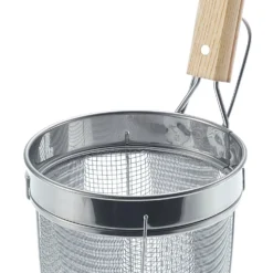 Three Snow Stainless Steel Deep Udon Tebo Noodle Strainer With Wooden Handle -Kitchenware Sales Shop ThreeSnowStainlessSteelDeepUdonTeboNoodleStrainerwithWoodenHandle