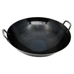 Yamada Hammered Iron Double-Handle Deep Wok (1.2mm Thickness)