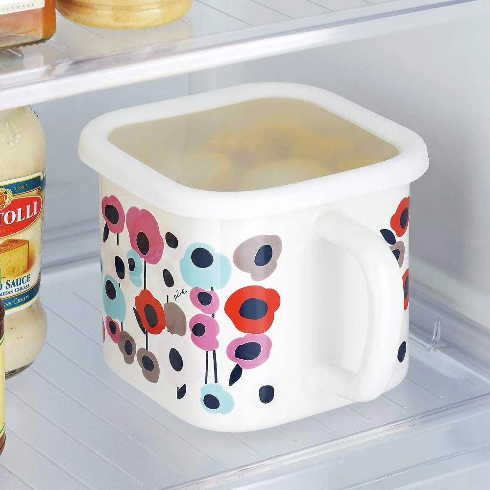 Yutaka Horo Enameled Multi Square Pot Fluffy Flower 2 Yutaka Horo Enameled Multi Square Pot Fluffy Flower - Image 2