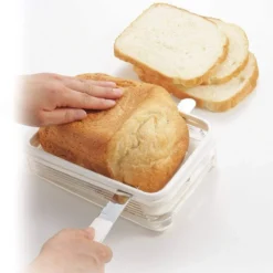 Akebono Freshly Baked Bread Slicer With Crumb Catcher -Kitchenware Sales Shop akebono freshly baked bread slicer with crumb catcher bread slicers 23345051791