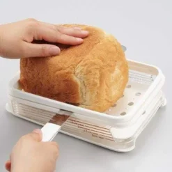 Akebono Freshly Baked Bread Slicer With Crumb Catcher -Kitchenware Sales Shop akebono freshly baked bread slicer with crumb catcher bread slicers 23345053967
