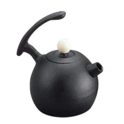 Ikenaga Cast-Iron Contemporary Design Round Tetsubin Kettle