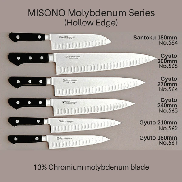 Misono Molybdenum Gyuto Knife (Hollow Edge) 2 Misono Molybdenum Gyuto Knife (Hollow Edge) - Image 2