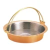 Shinkoukinzoku Copper Hammered Pattern Sukiyaki Pan With Handle