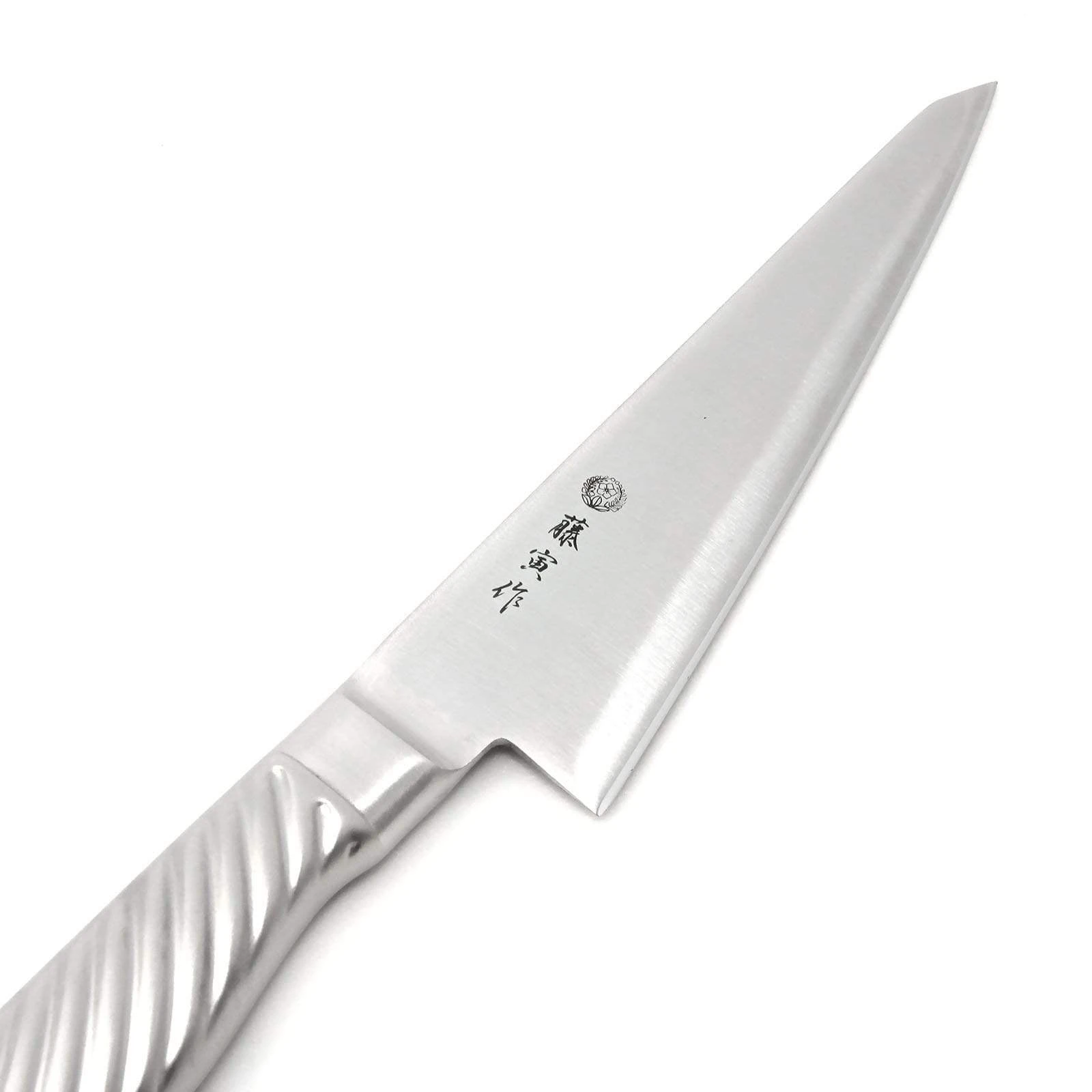 TOJIRO Fujitora DP 2-Layer Honesuki Knife With Stainless Steel Handle 150mm FU-885 3 TOJIRO Fujitora DP 2-Layer Honesuki Knife With Stainless Steel Handle 150mm FU-885 - Image 3